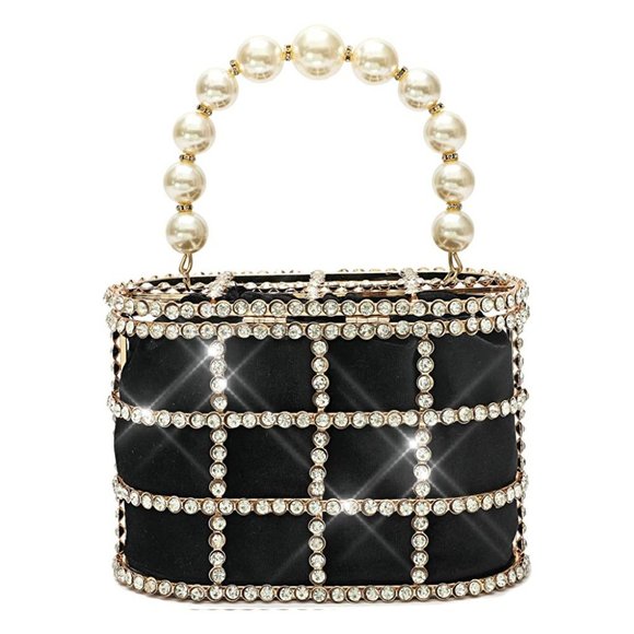 NEW Sparkling Bling Swarovski Crystal Rhinestone Pearl Clutch Purse Bag … - Picture 10 of 17